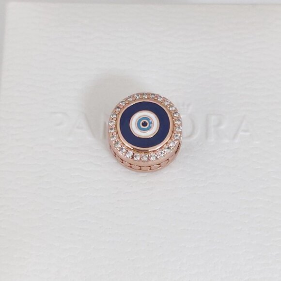 Pandora Evil Eye Double Sided Charm Exclusive Bead Rose Gold with box - Picture 2 of 5